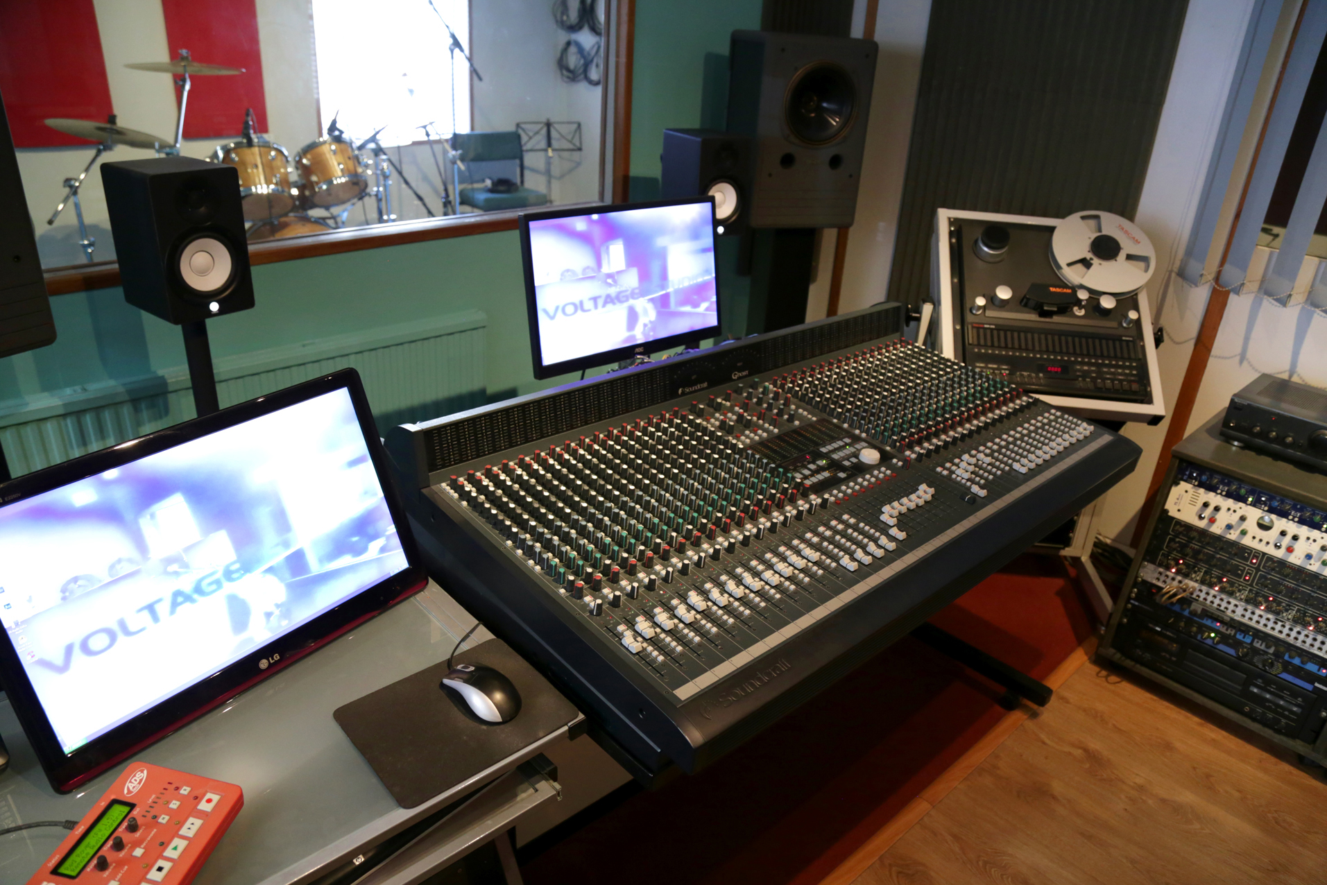 Recording Room one at Voltage Studios